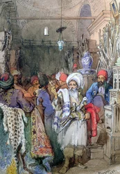 Vendedores en el Bazar Cubierto, Estambul, 1851